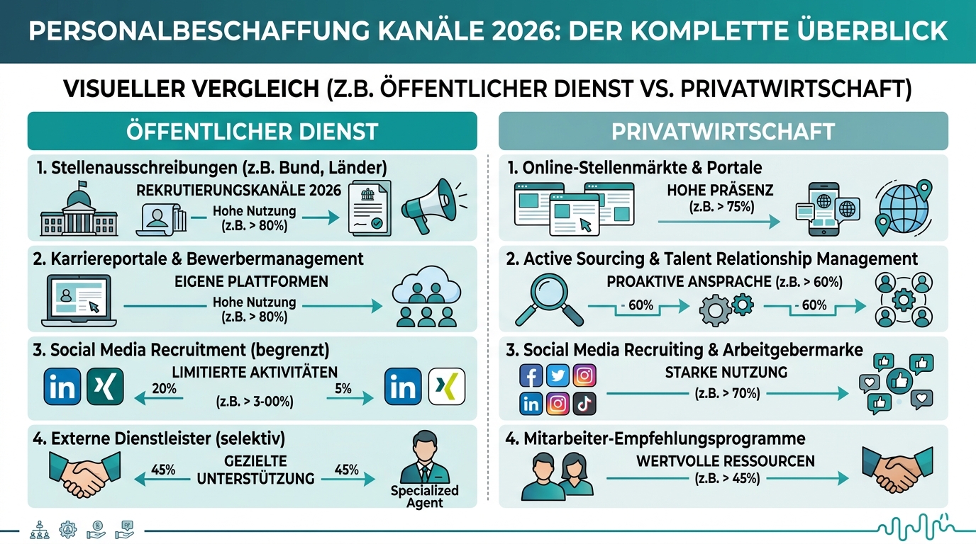 Personalbeschaffung Kanäle 2026: Der komplette Überblick Infografik: personalbeschaffung kanale