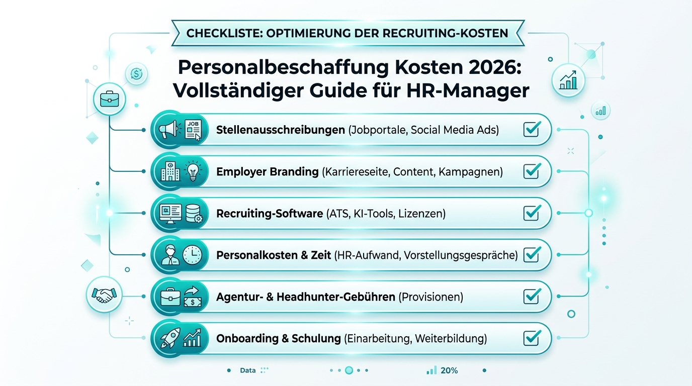 Personalbeschaffung Kosten 2026: Vollständiger Guide für HR-Manager Infografik: personalbeschaffung kosten