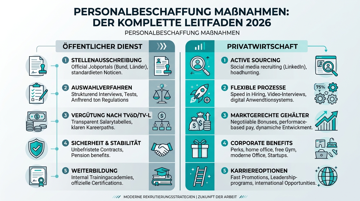 Personalbeschaffung Maßnahmen: Der komplette Leitfaden 2026 Infografik: personalbeschaffung maßnahmen