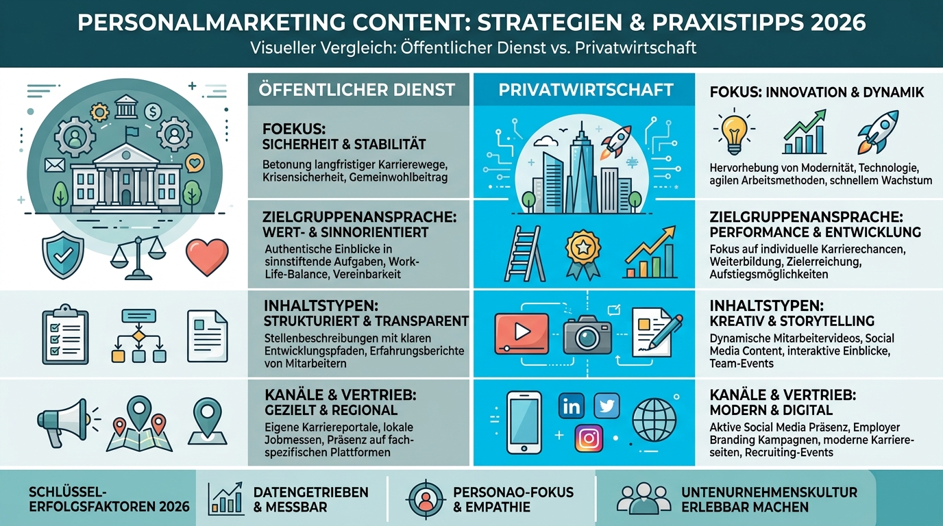 Personalmarketing Content: Strategien & Praxistipps 2026 Infografik: personalmarketing content