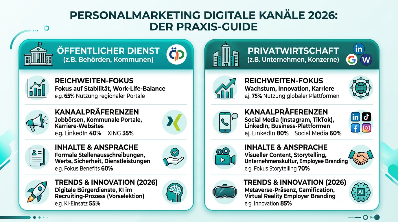 Personalmarketing digitale Kanäle 2026: Der Praxis-Guide Infografik: personalmarketing digitale kanäle