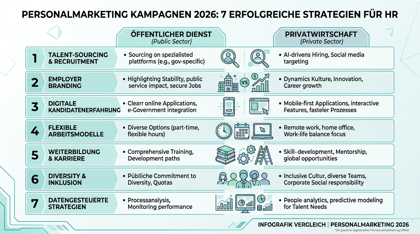 Personalmarketing Kampagnen 2026: 7 erfolgreiche Strategien für HR Infografik: personalmarketing kampagnen