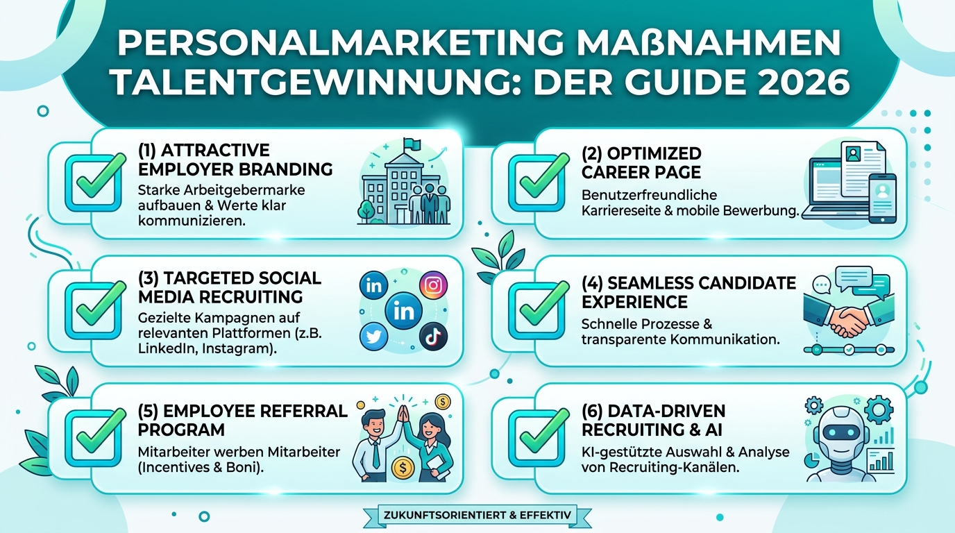 Personalmarketing Maßnahmen Talentgewinnung: Der Guide 2026 Infografik: personalmarketing maßnahmen talentgewinnung