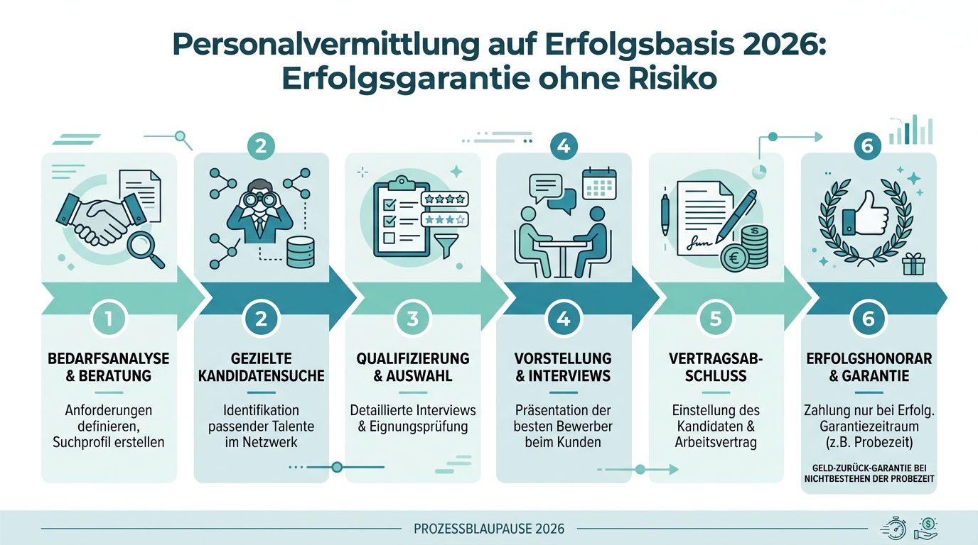 Personalvermittlung auf Erfolgsbasis 2026: Erfolgsgarantie ohne Risiko Infografik: personalvermittlung auf erfolgsbasis