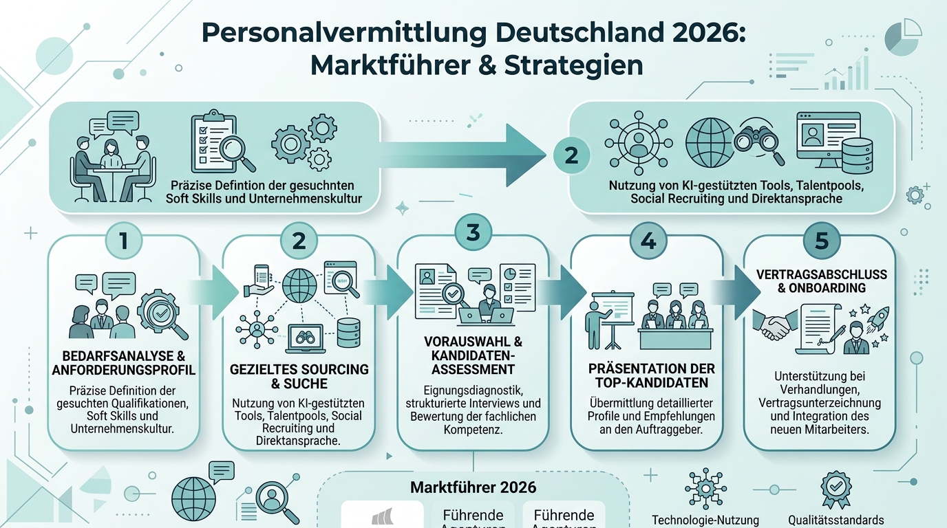 Personalvermittlung Deutschland 2026: Marktführer & Strategien Infografik: personalvermittlung deutschland