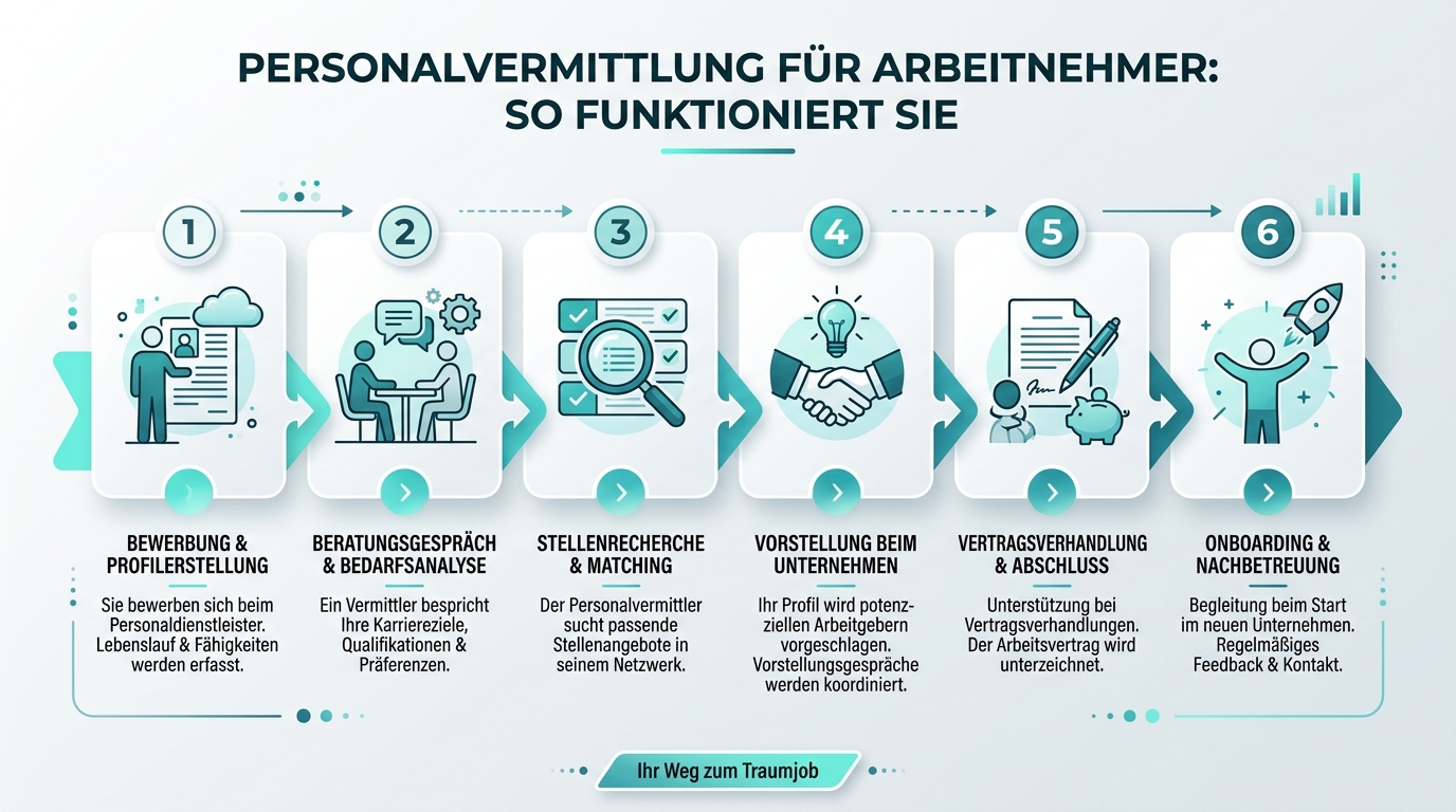Infografik: personalvermittlung für arbeitnehmer