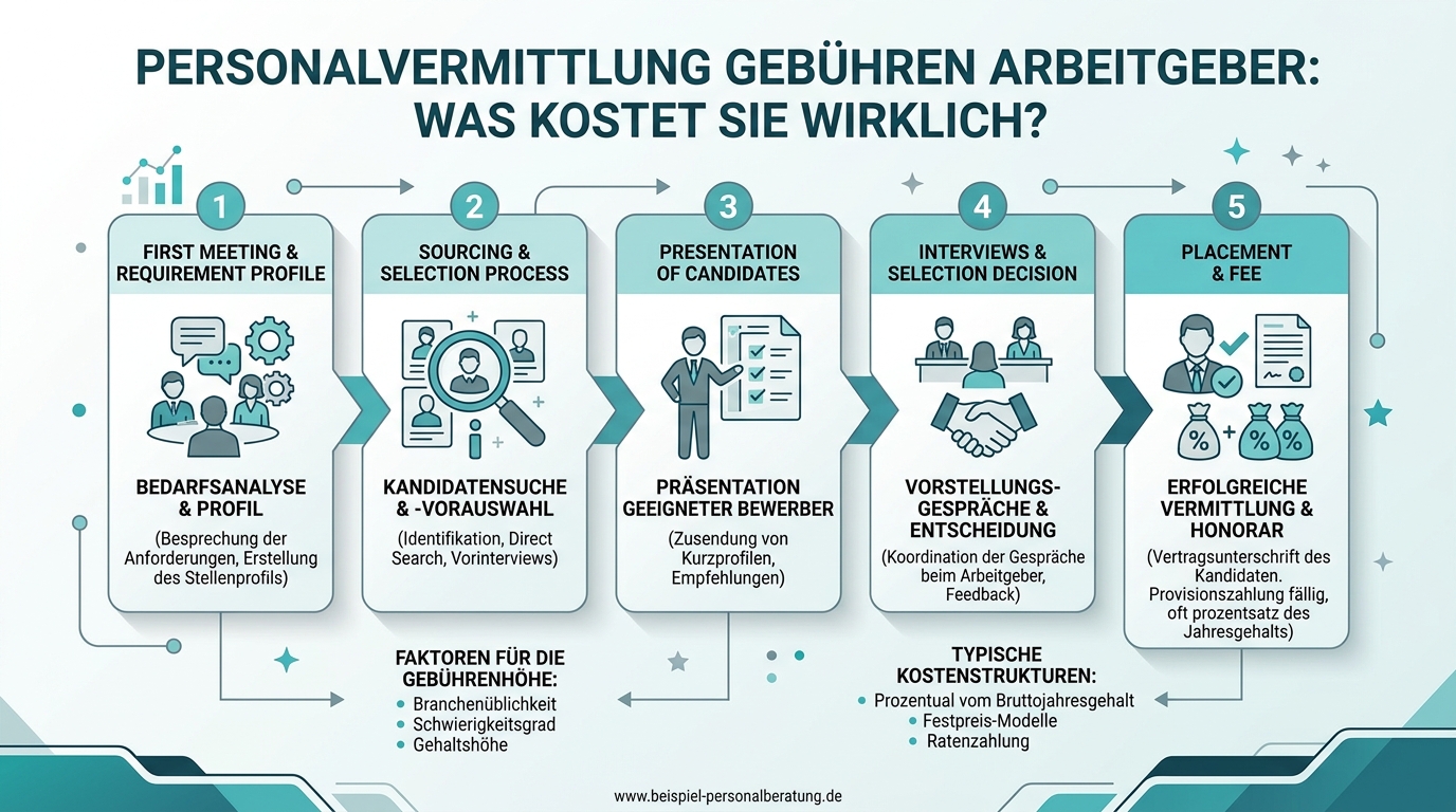 Infografik: personalvermittlung gebühren arbeitgeber