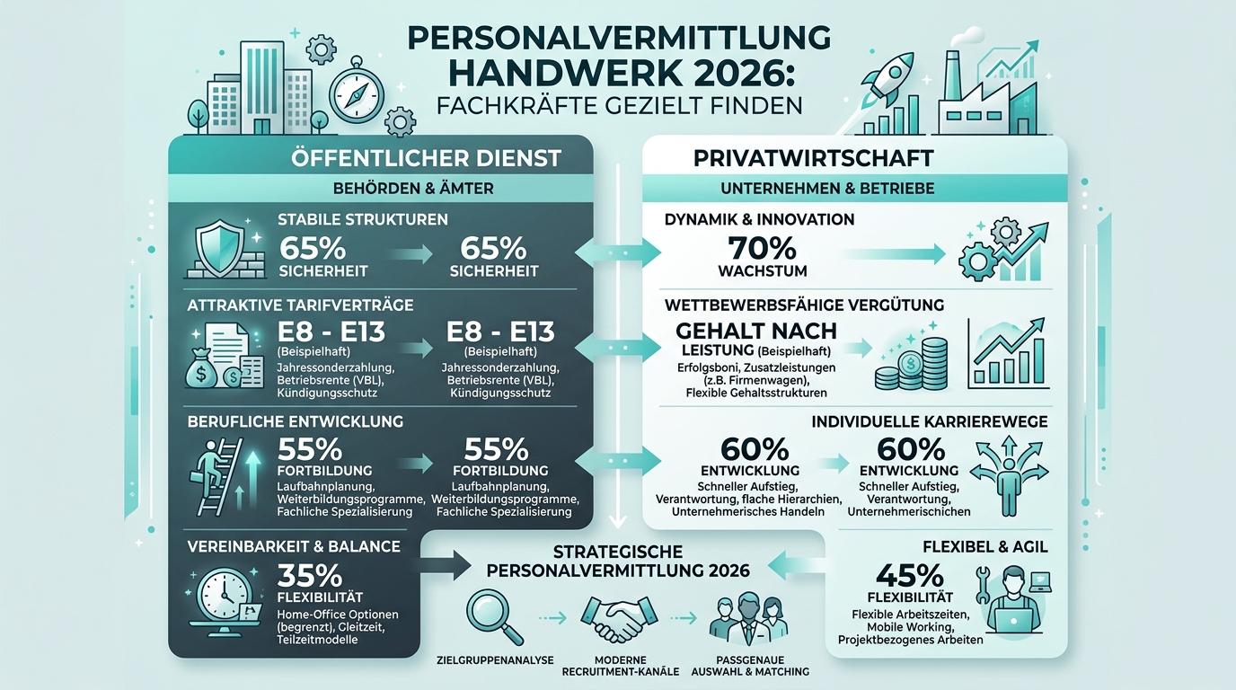 Personalvermittlung Handwerk 2026: Fachkräfte gezielt finden Infografik: personalvermittlung handwerk
