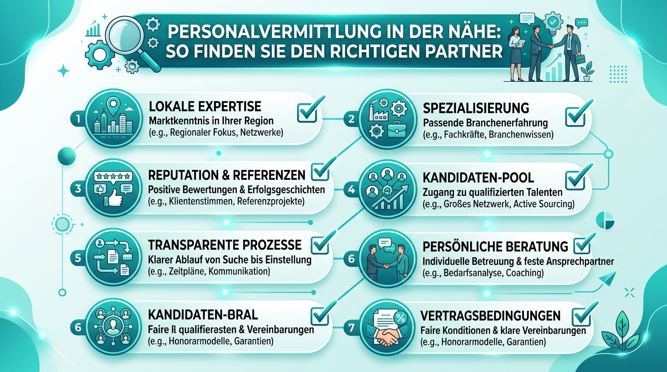 Personalvermittlung in der Nähe: So finden Sie den richtigen Partner Infografik: personalvermittlung in der nähe
