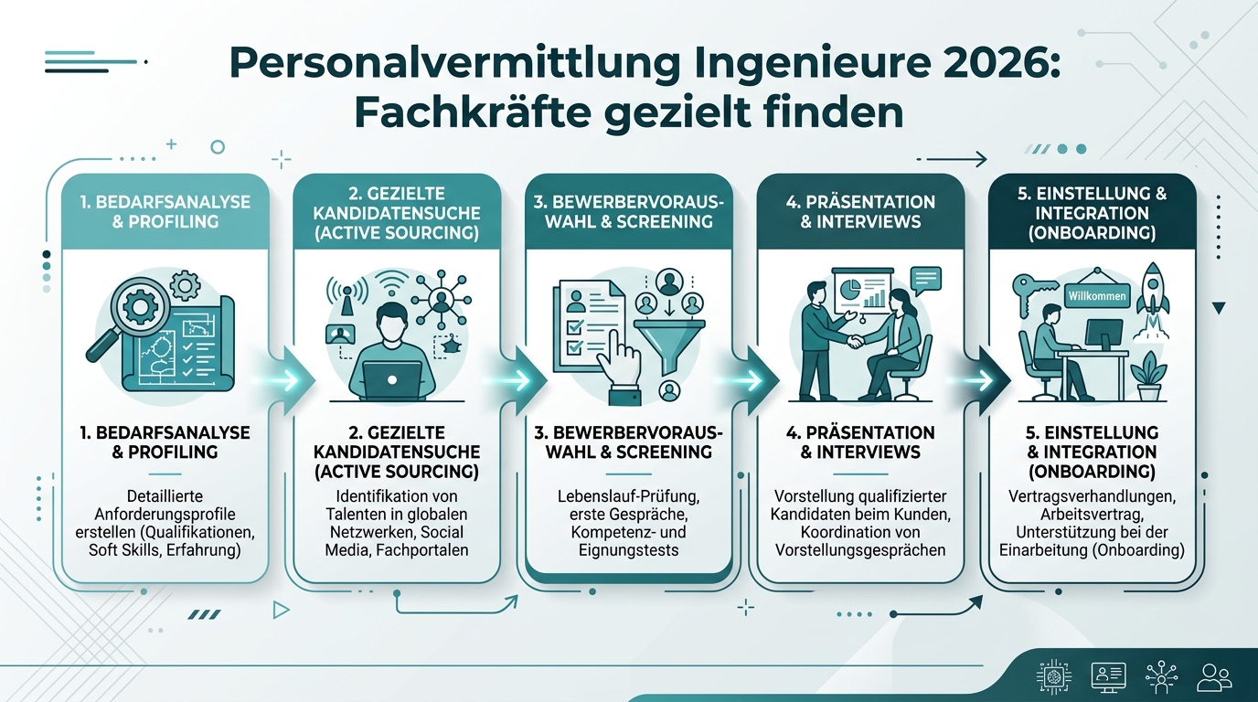 Personalvermittlung Ingenieure 2026: Fachkräfte gezielt finden Infografik: personalvermittlung ingenieure