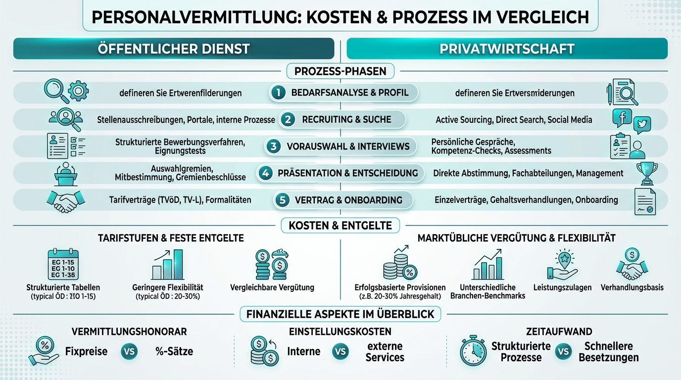 Infografik: personalvermittlung kosten prozess