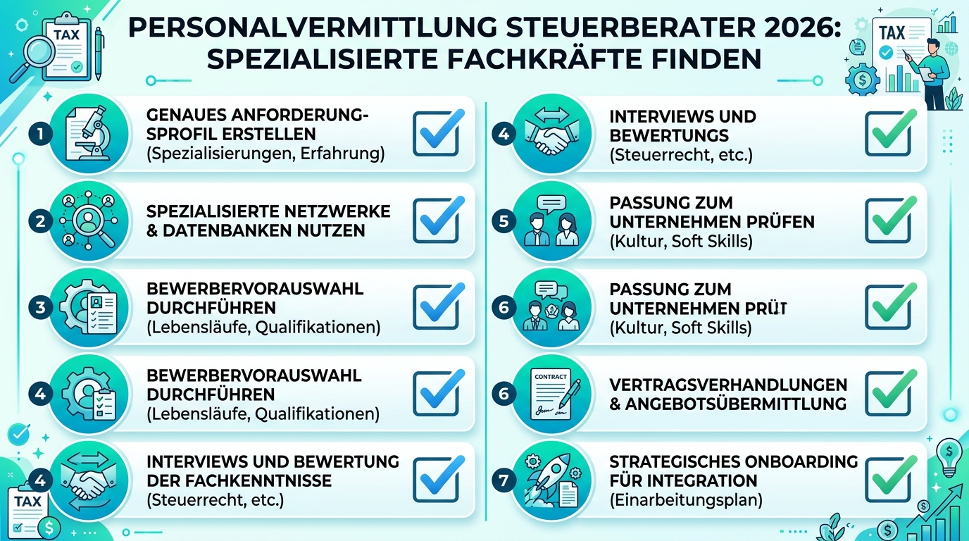 Personalvermittlung Steuerberater 2026: Spezialisierte Fachkräfte finden Infografik: personalvermittlung steuerberater