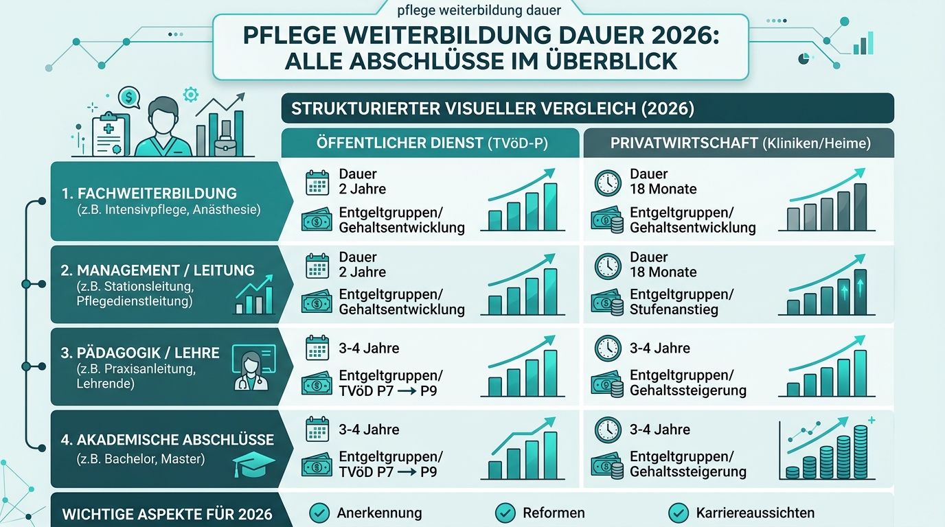 Infografik: pflege weiterbildung dauer