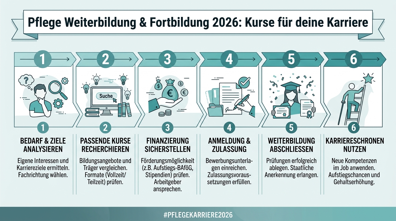 Infografik: pflege weiterbildung fortbildung kurse