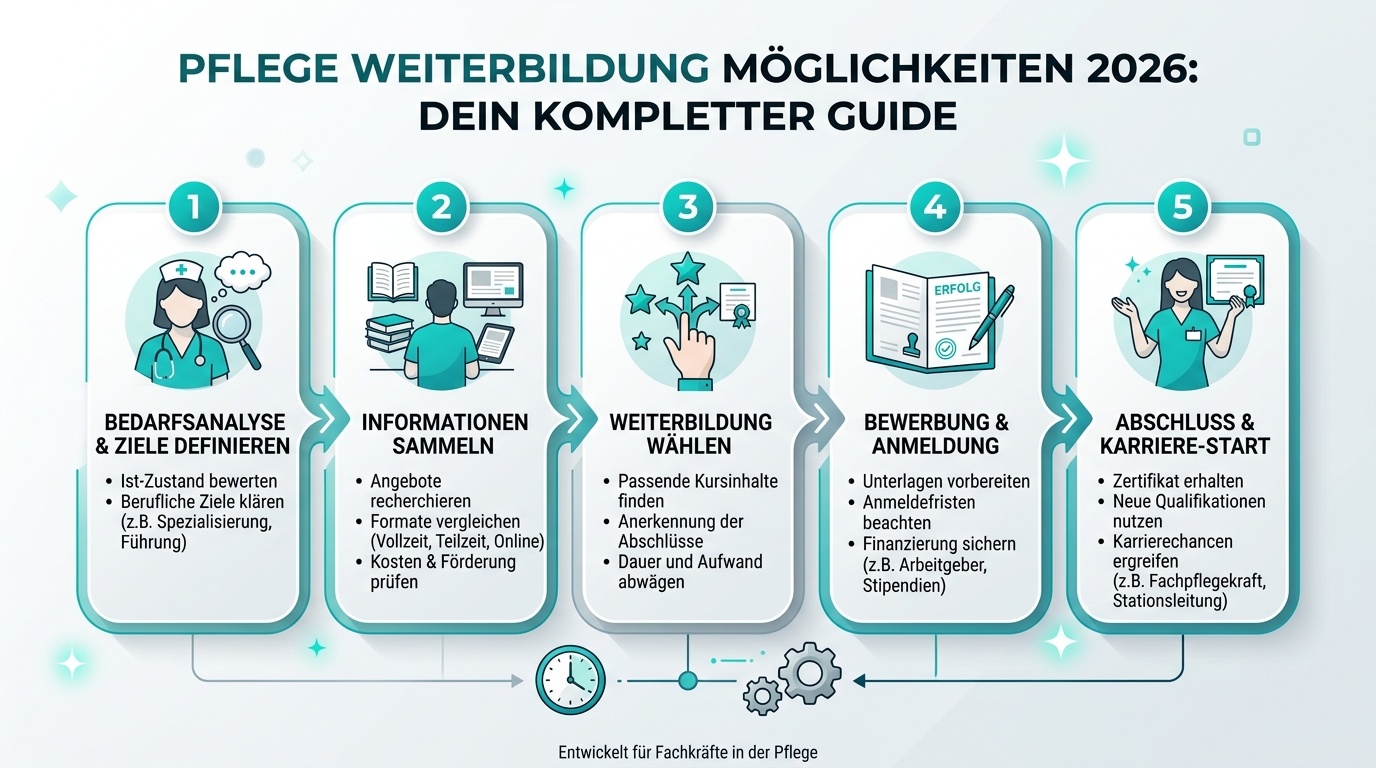 Infografik: pflege weiterbildung möglichkeiten