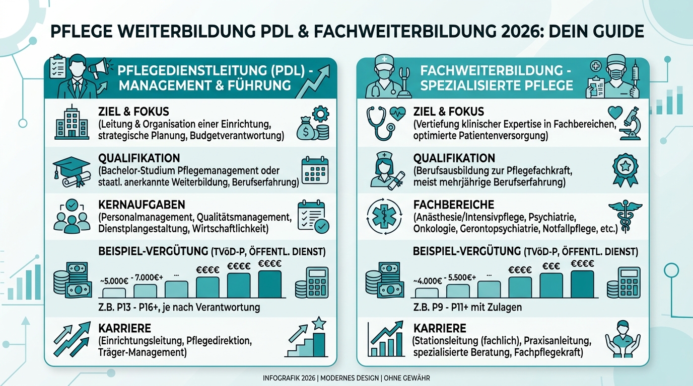 Infografik: pflege weiterbildung pdl fachweiterbildung