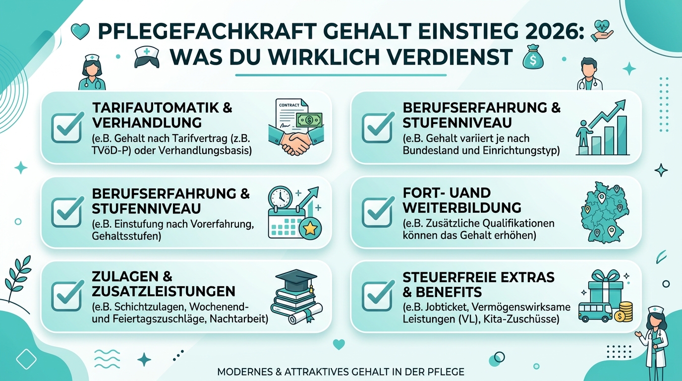 Infografik: pflegefachkraft gehalt einstieg
