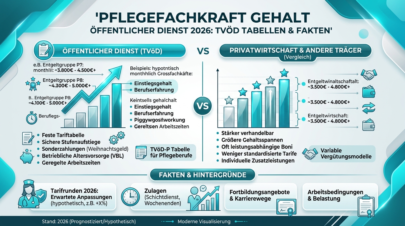 Infografik: pflegefachkraft gehalt öffentlicher dienst