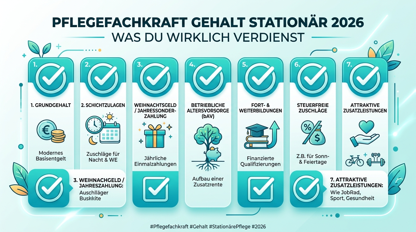 Infografik: pflegefachkraft gehalt stationär
