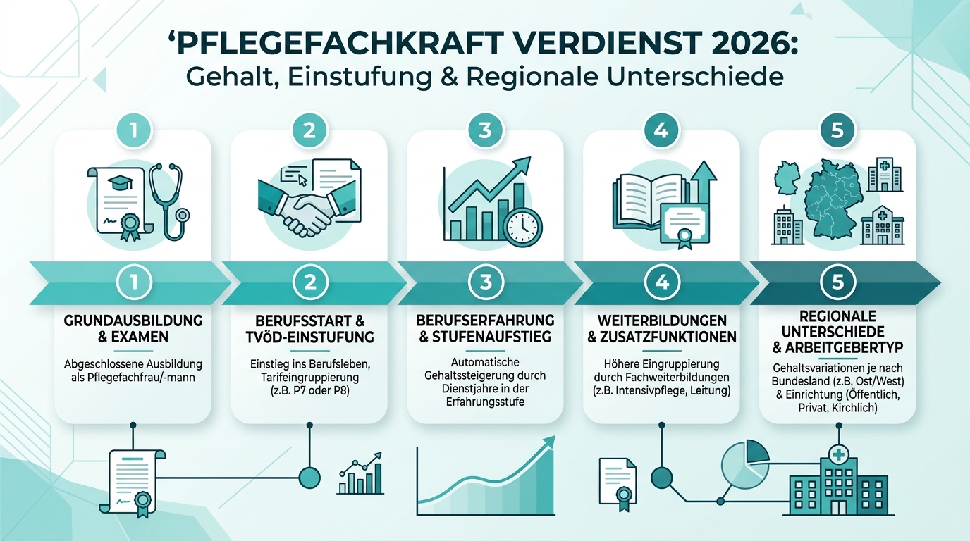 Infografik: pflegefachkraft verdienst