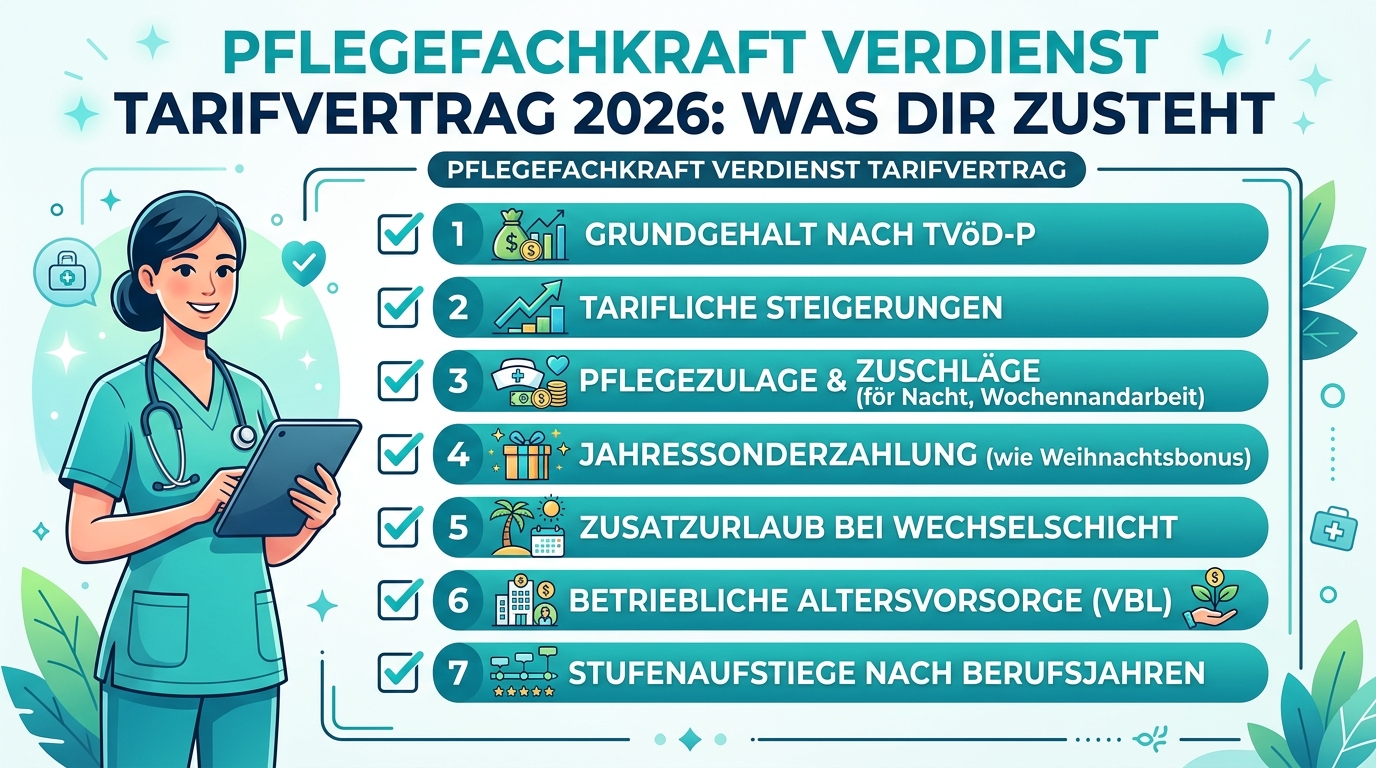 Infografik: pflegefachkraft verdienst tarifvertrag
