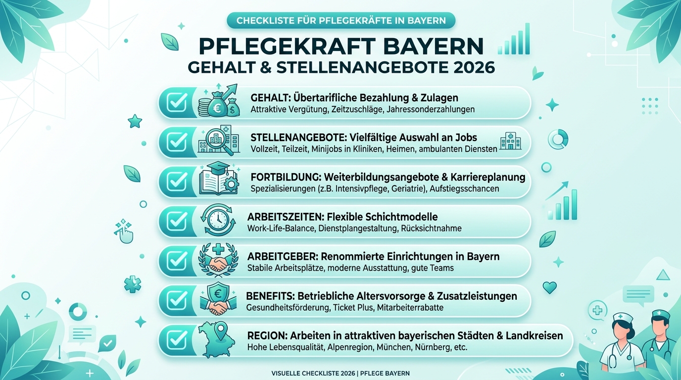 Infografik: pflegekraft bayern gehalt stellenangebote