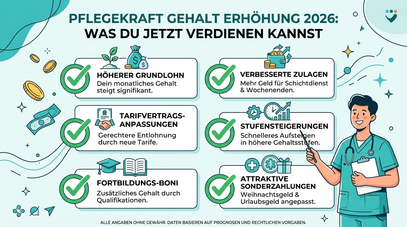 Infografik: pflegekraft gehalt erhöhung