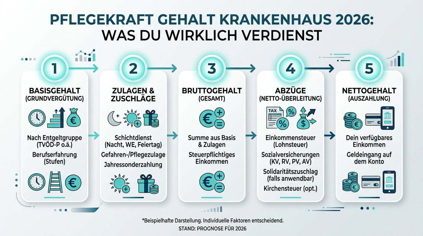 Infografik: pflegekraft gehalt krankenhaus