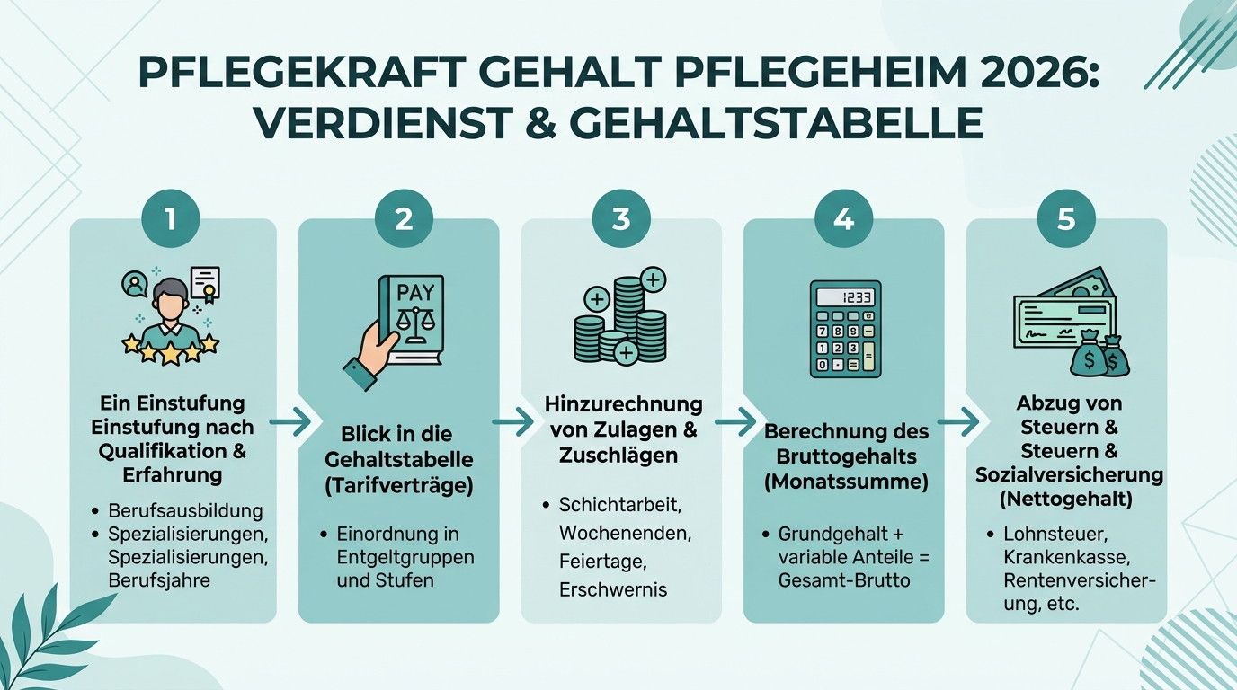 Infografik: pflegekraft gehalt pflegeheim