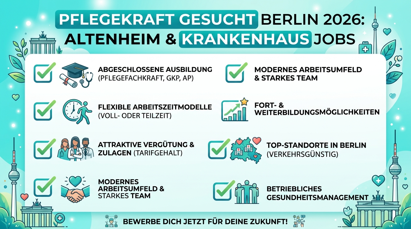 Infografik: pflegekraft gesucht berlin altenheim krankenhaus