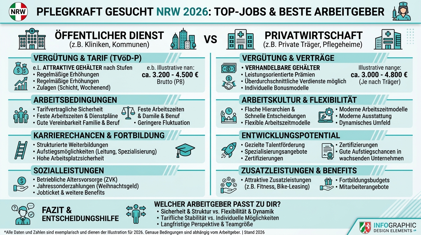 Infografik: pflegekraft gesucht nrw