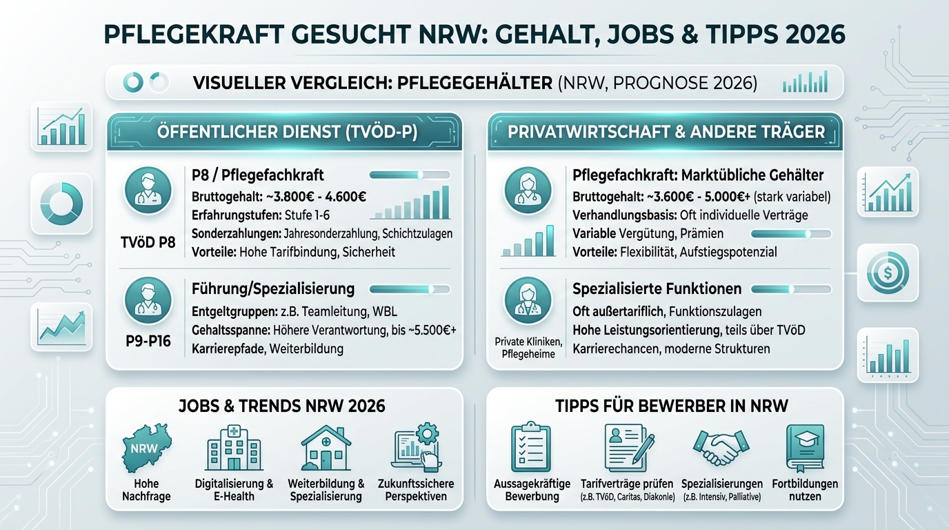 Infografik: pflegekraft gesucht nrw gehalt