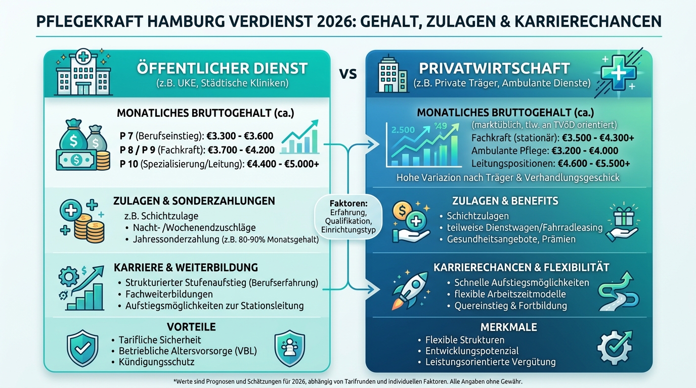 Infografik: pflegekraft hamburg verdienst