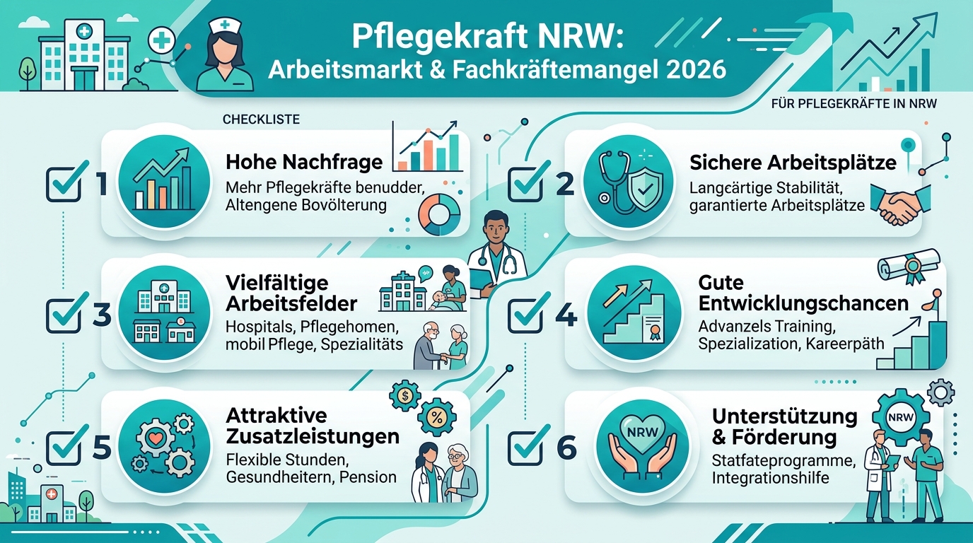 Infografik: pflegekraft nrw arbeitsmarkt fachkräftemangel