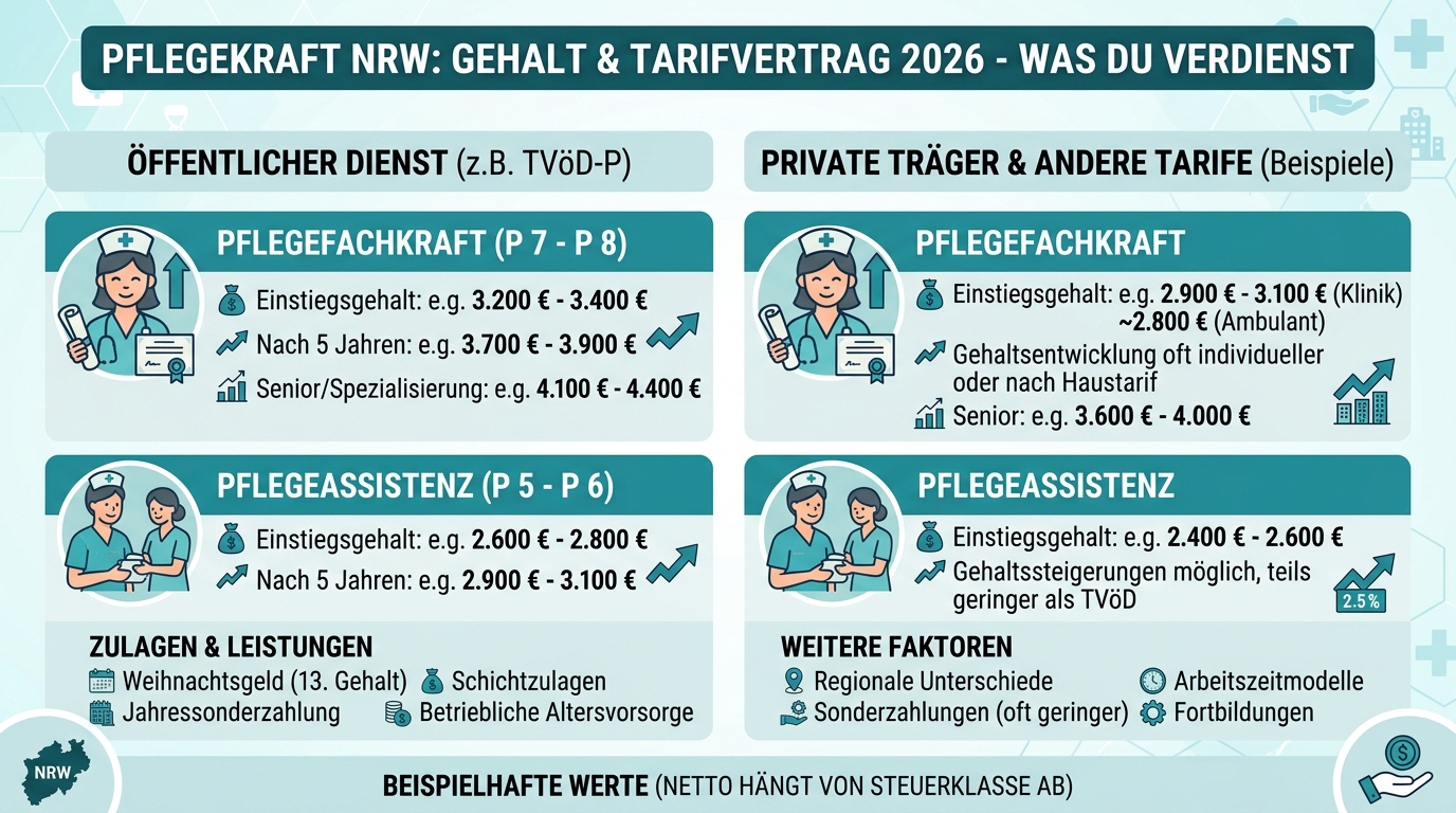 Infografik: pflegekraft nrw gehalt tarifvertrag