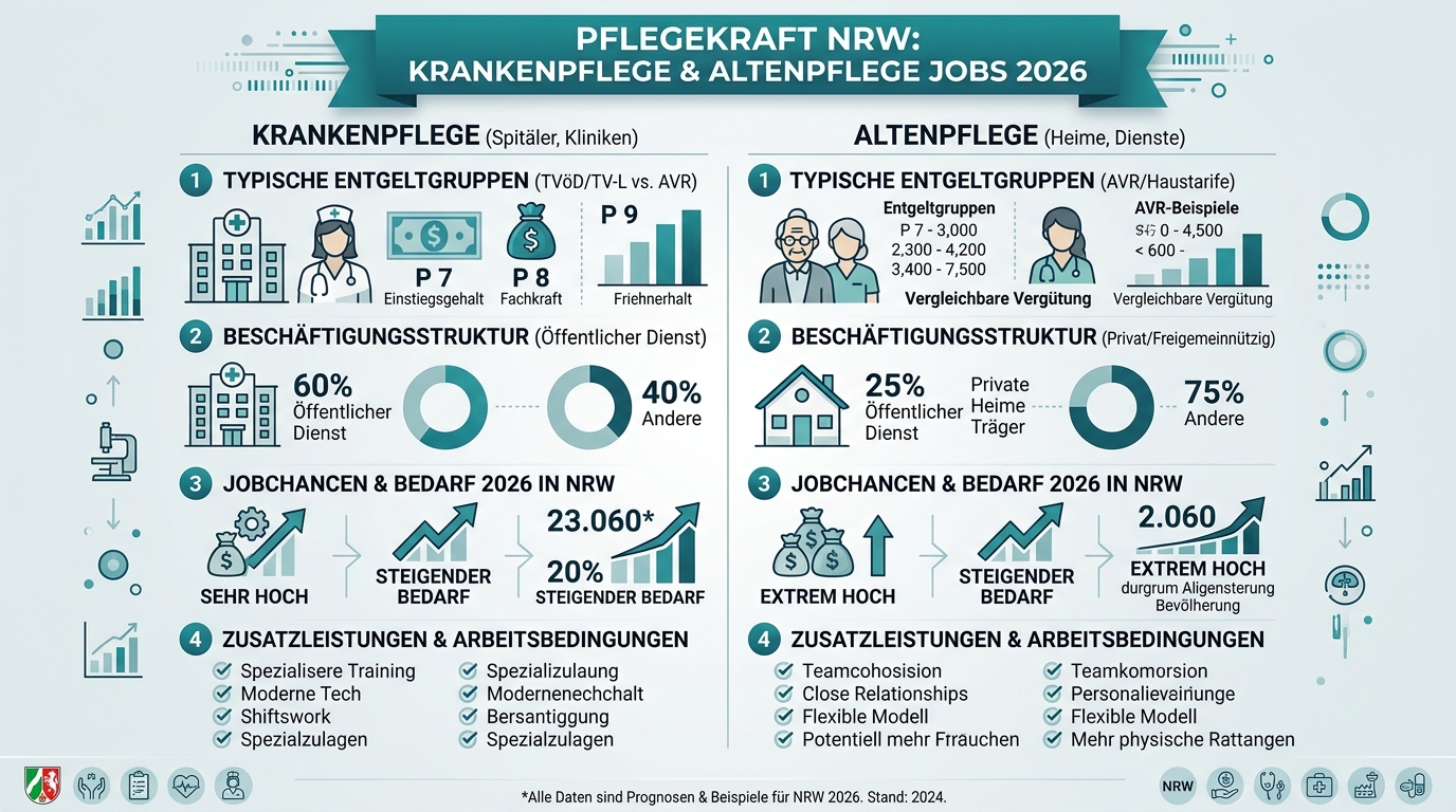 Infografik: pflegekraft nrw krankenpflege altenpflege