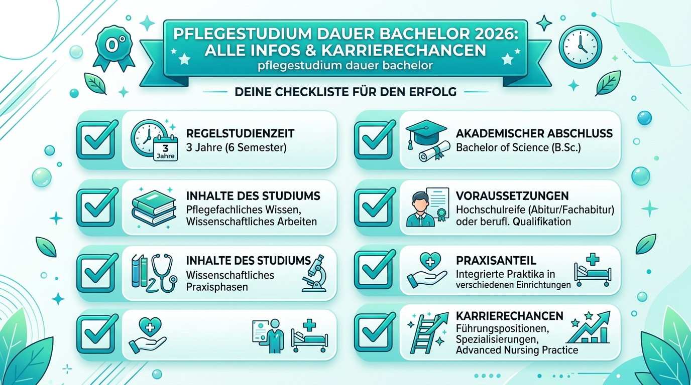 Infografik: pflegestudium dauer bachelor