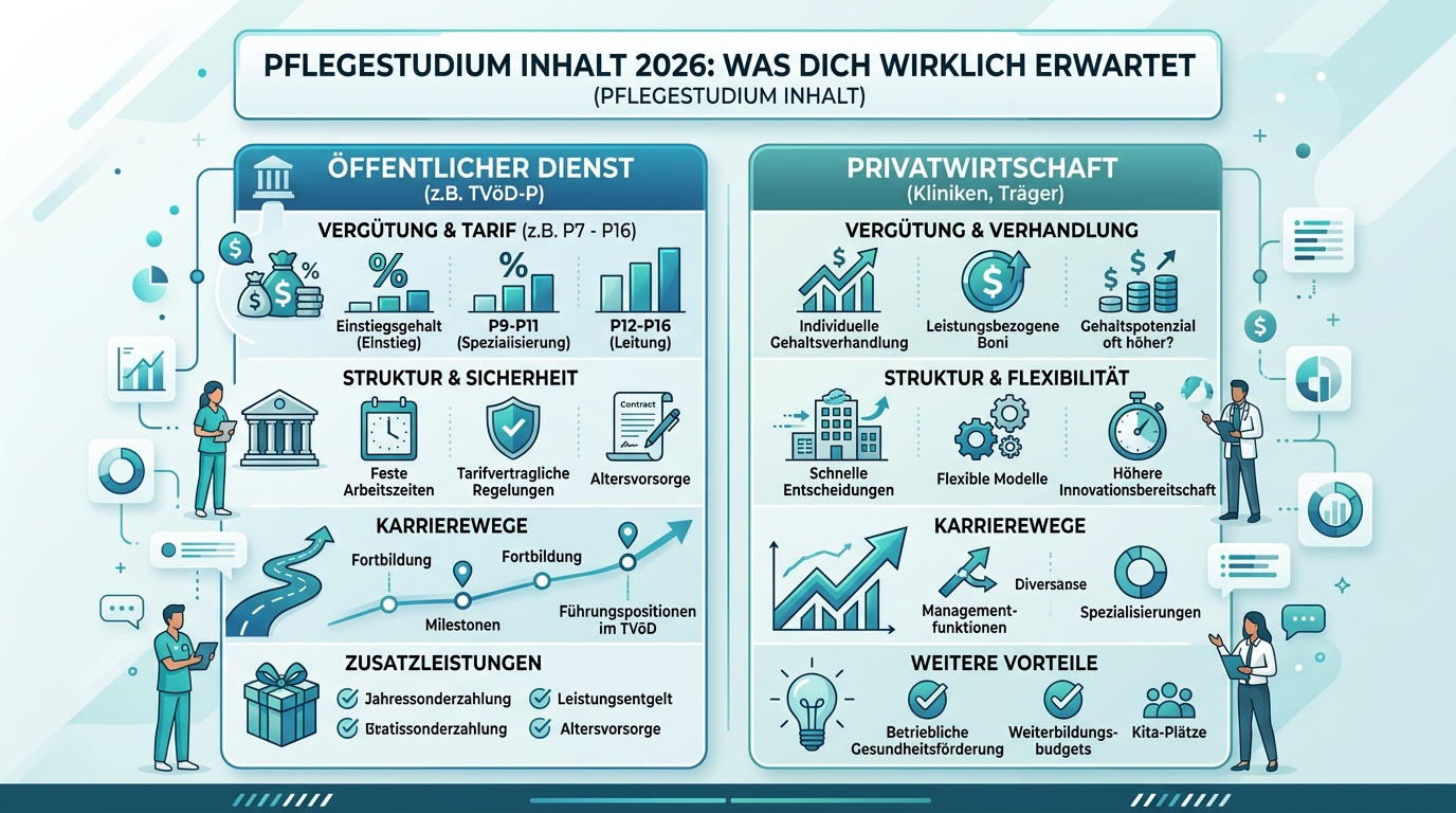 Infografik: pflegestudium inhalt