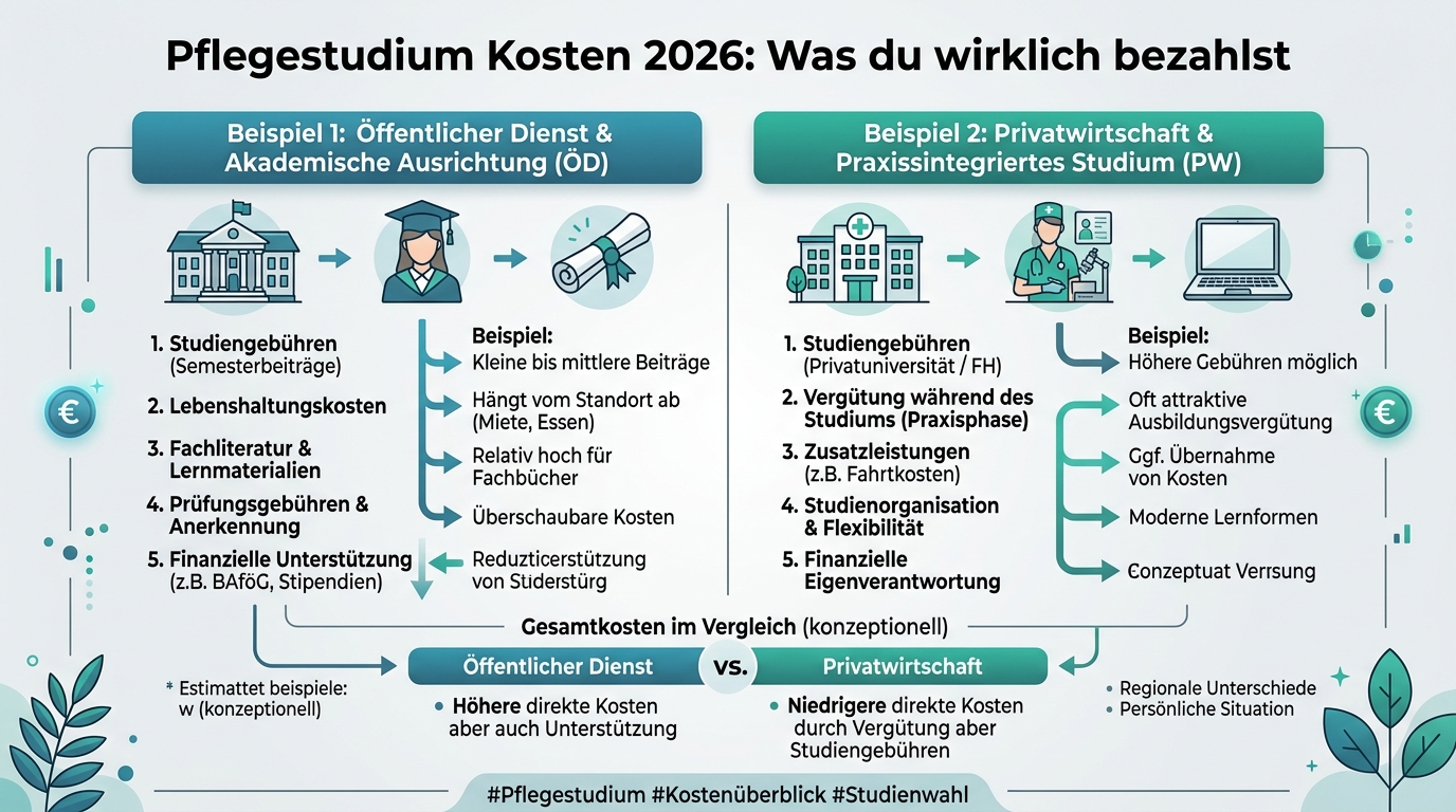 Infografik: pflegestudium kosten
