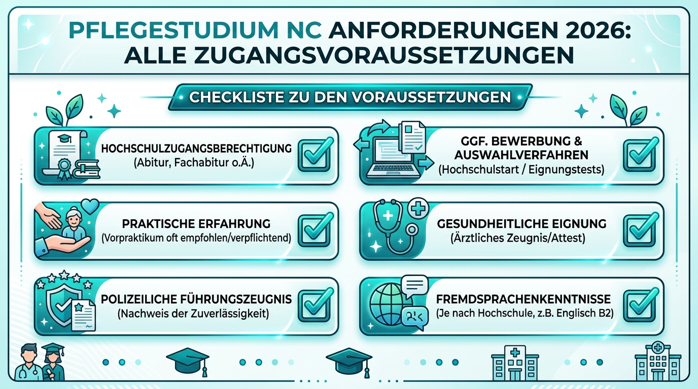 Infografik: pflegestudium nc anforderungen