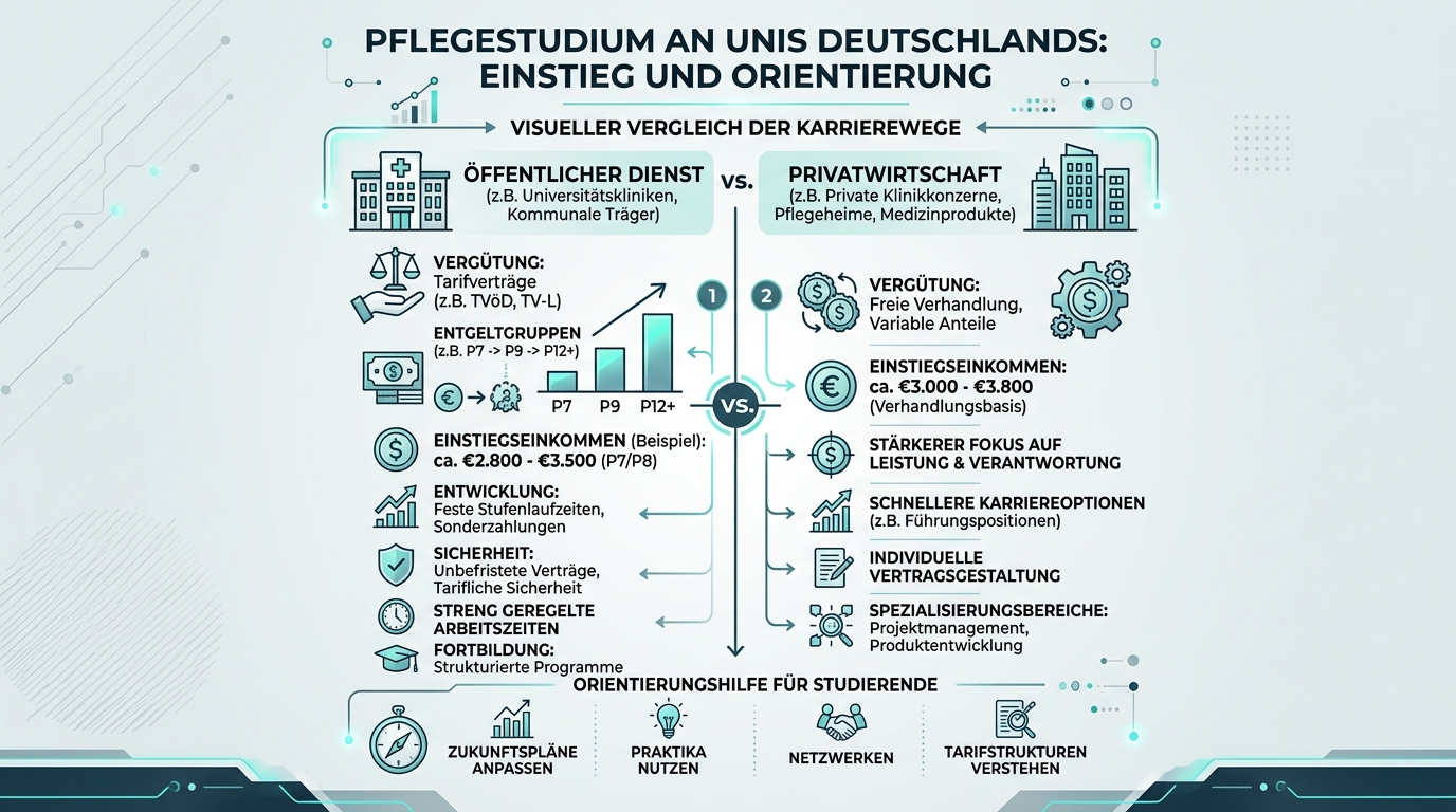 Infografik: pflegestudium unis deutschlands