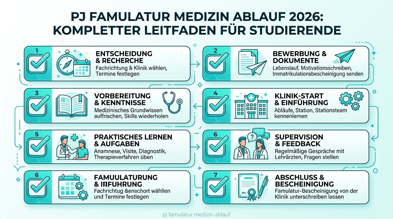 Infografik: pj famulatur medizin ablauf