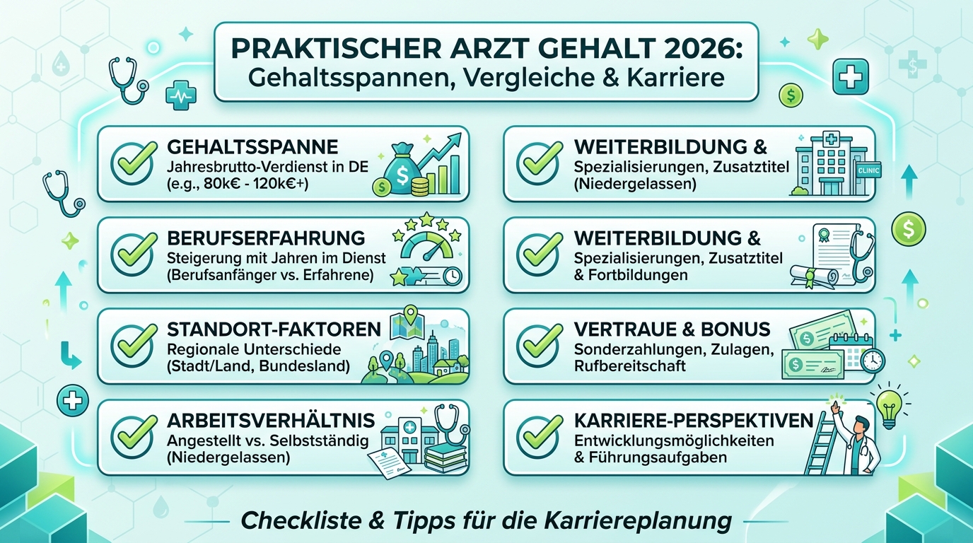 Infografik: praktischer arzt gehalt