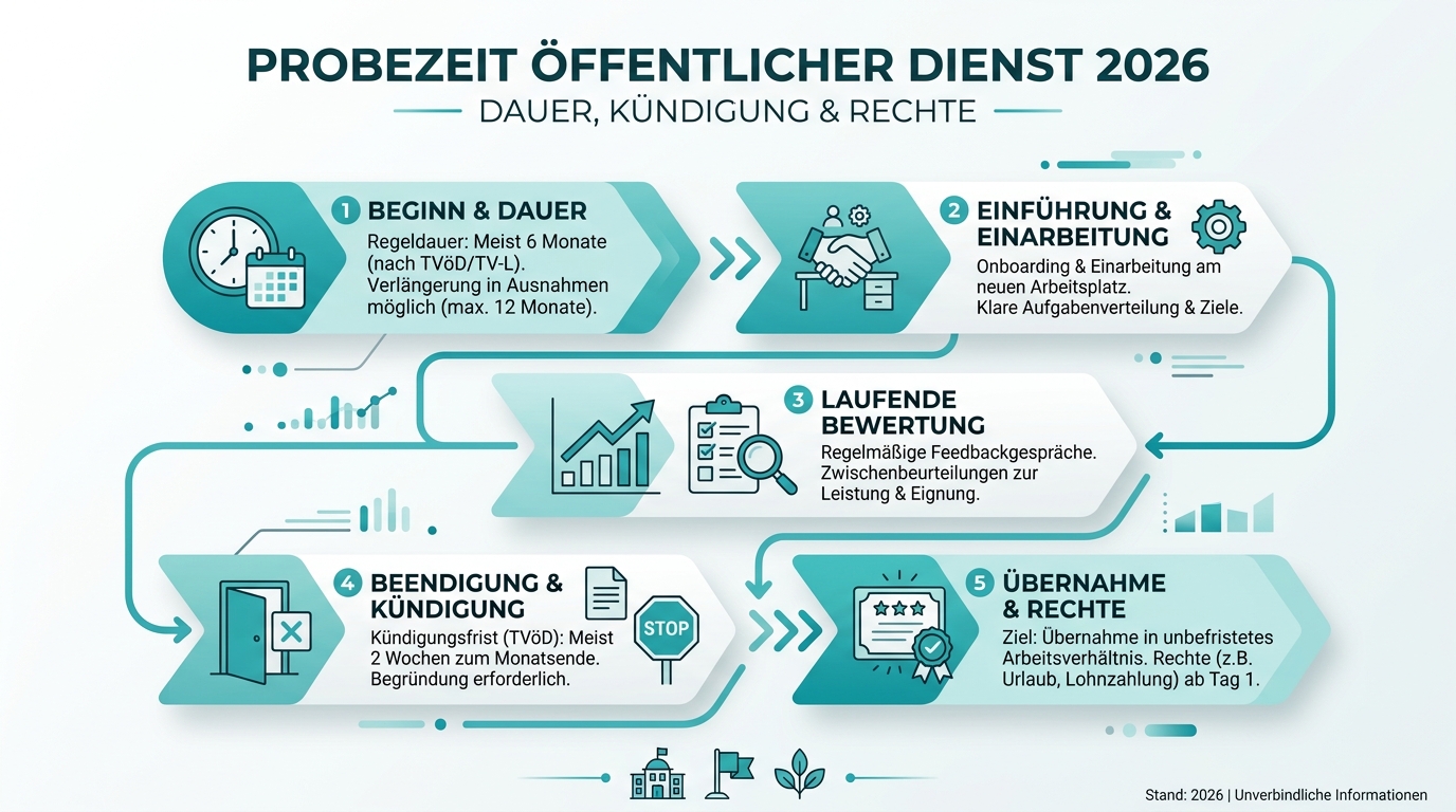 Infografik: probezeit öffentlicher dienst