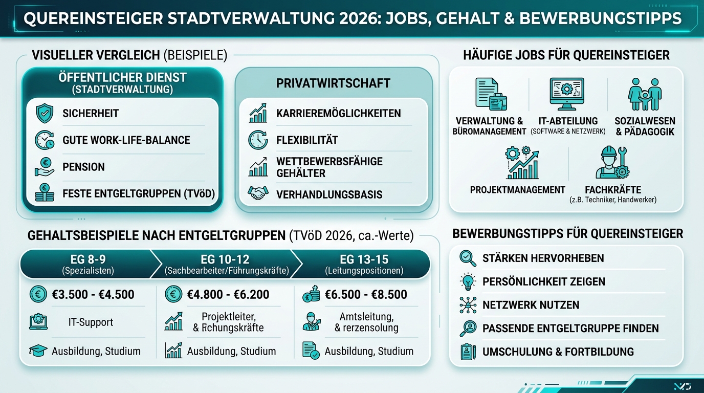 Infografik: quereinsteiger stadtverwaltung