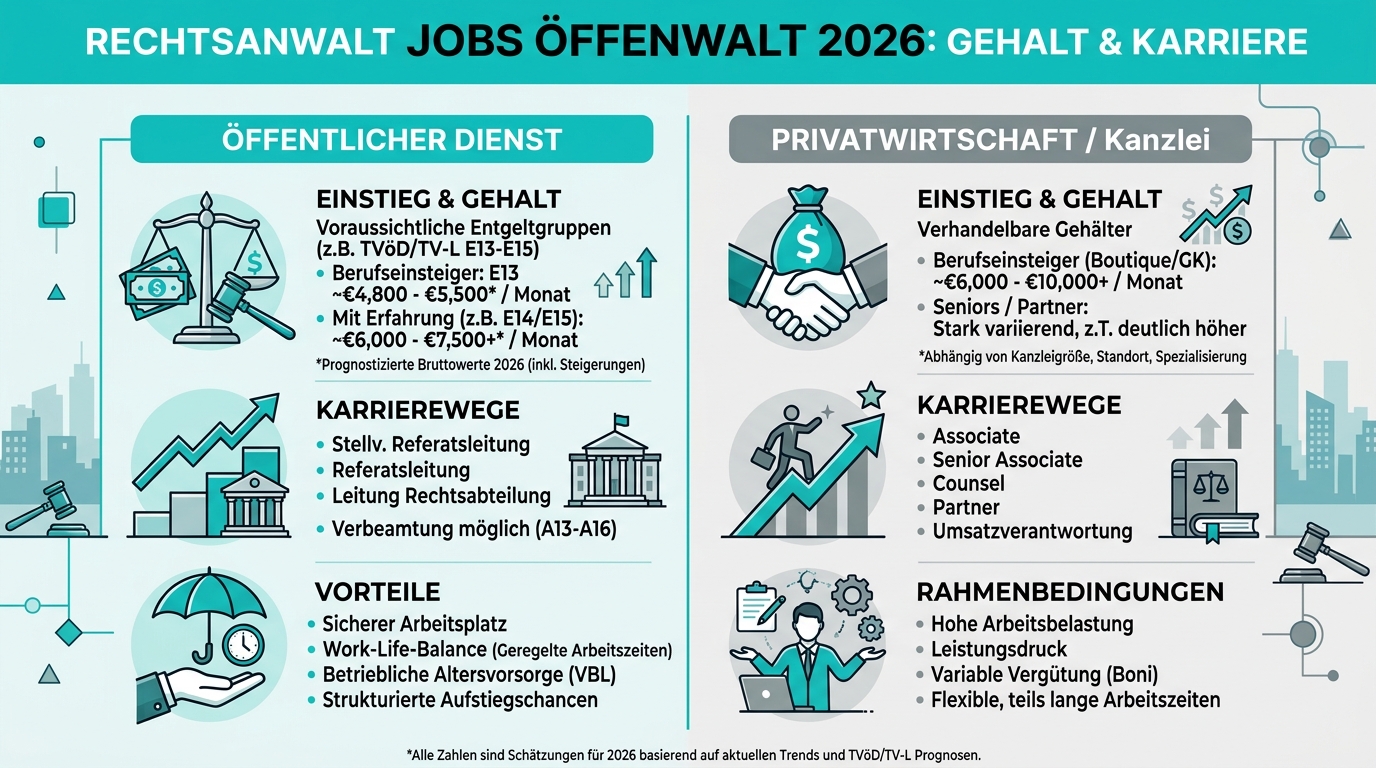 Infografik: rechtsanwalt jobs öffentlicher dienst