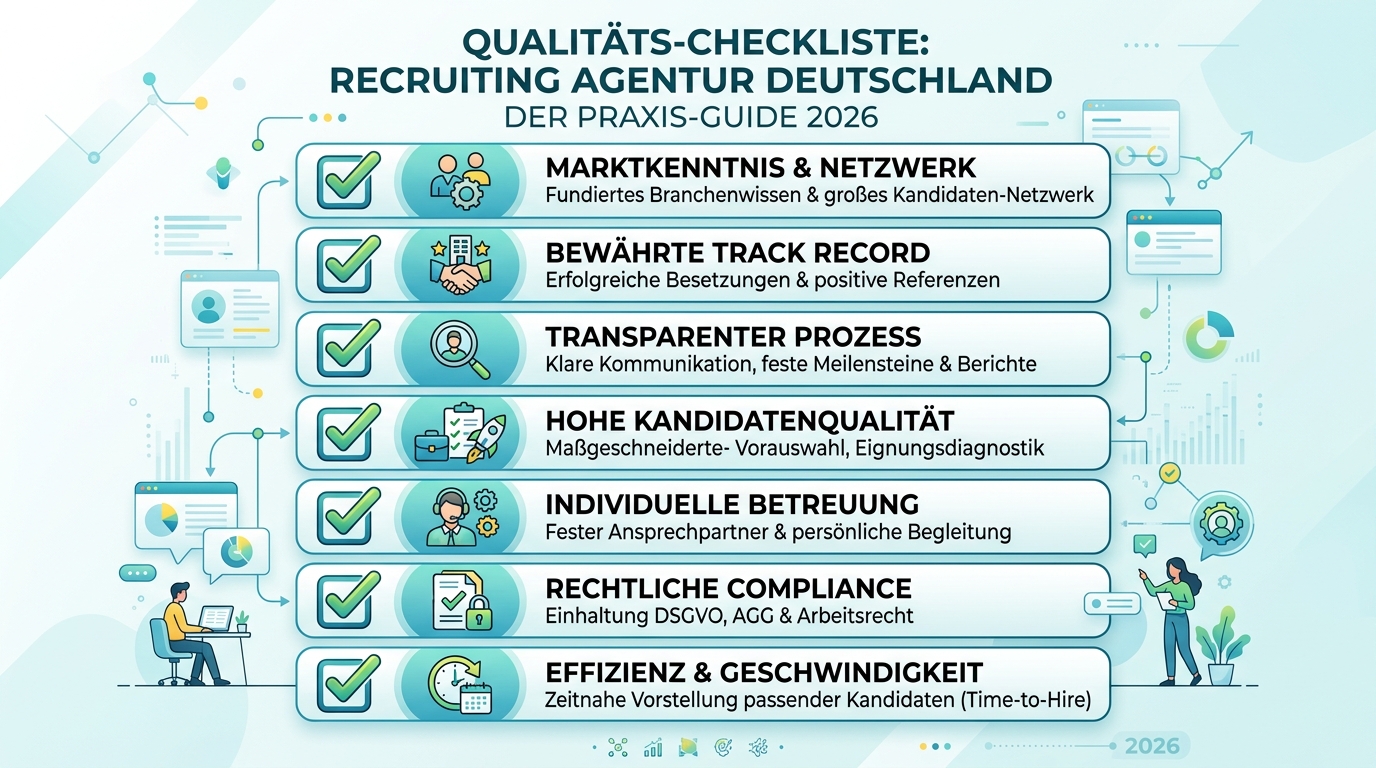 Recruiting Agentur Deutschland Qualität: Der Praxis-Guide 2026 Infografik: recruiting agentur deutschland qualität