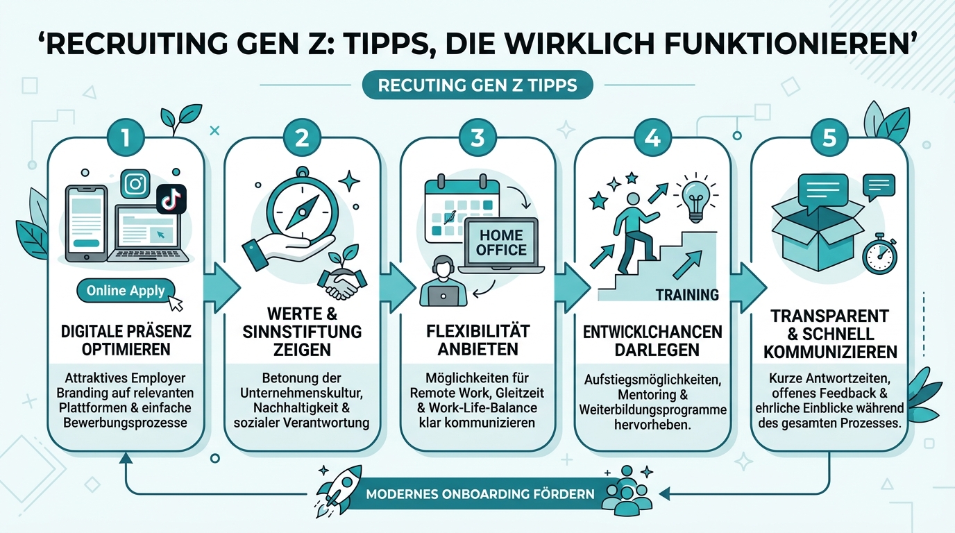 Recruiting Gen Z: Tipps, die wirklich funktionieren Infografik: recruting gen z tipps