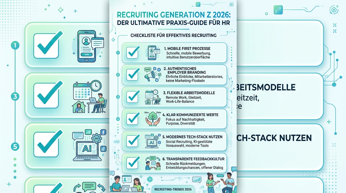 Recruiting Generation Z 2026: Der ultimative Praxis-Guide für HR Infografik: recruiting generation z