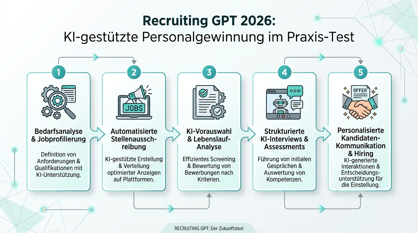 Recruiting GPT 2026: KI-gestützte Personalgewinnung im Praxis-Test Infografik: recruiting gpt